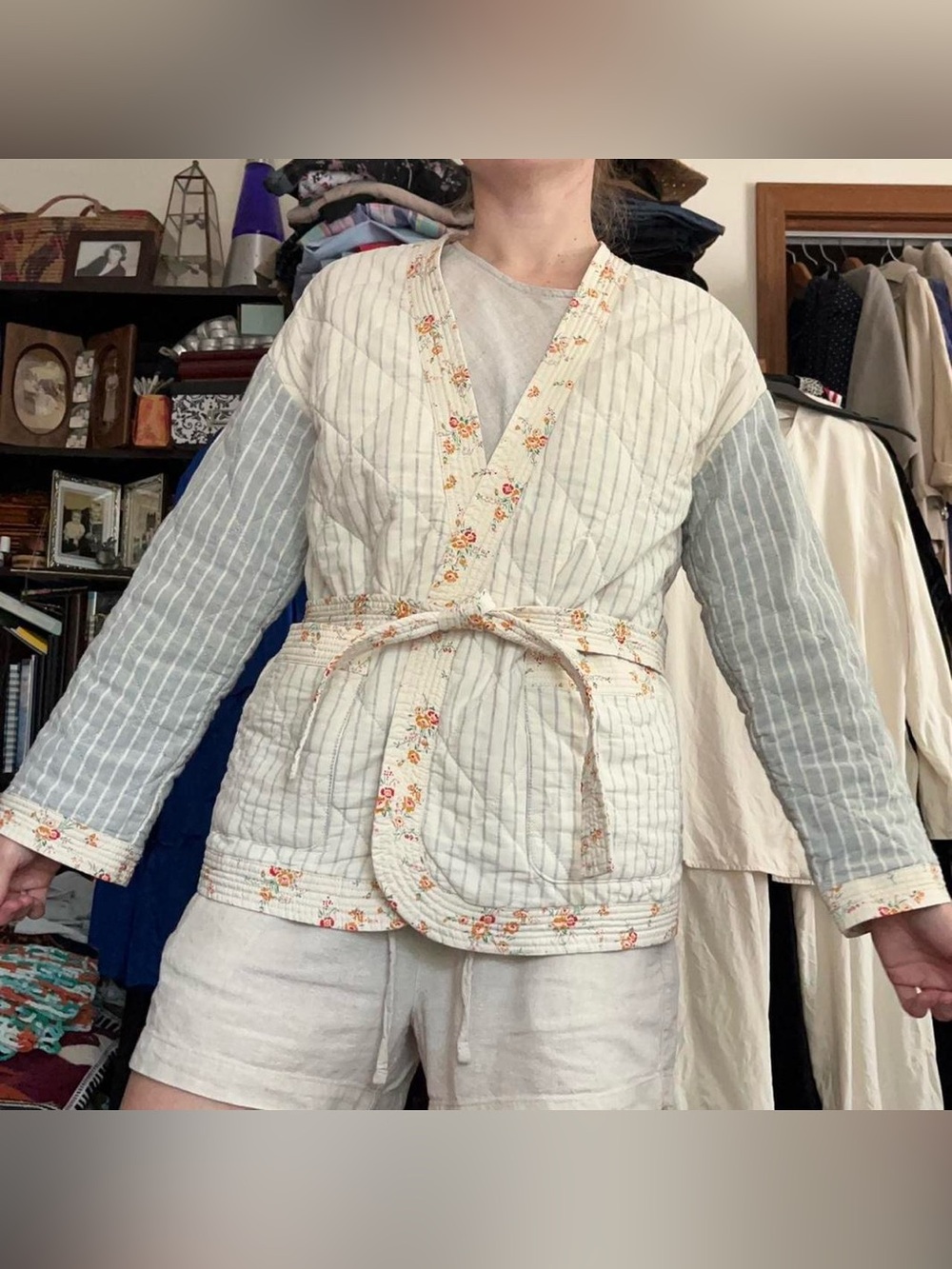 2019 Madewell x The New Denim Project Cotton Patchwork Quilted Jacket S Fall - Picture 7 of 16